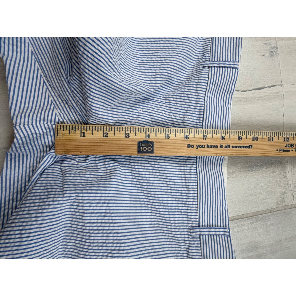 J.Crew Womens Blue White Seersucker Striped Cropped Pants Size 10 F1428 Preppy - Picture 6 of 9